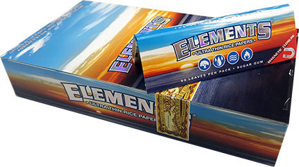 Elements Ultra Thin Zigarettenpapiere Extra Schlank 50 Blätter 25Stück