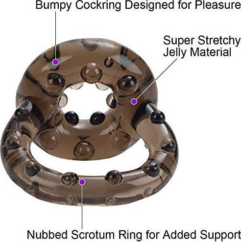 Calexotics All Star Enhancer Ring Cock Ring Schwanz Schwarz