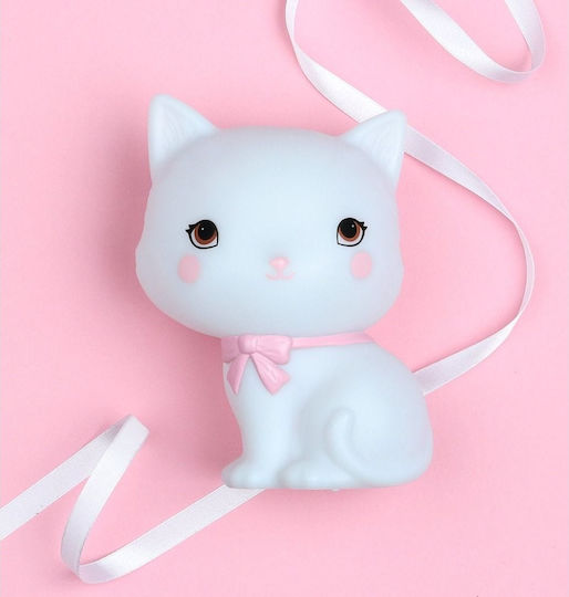 A Little Lovely Company Led Kids Decorative Lamp Kitty with Color Changes White 10.5x8.5x15.3εκ.