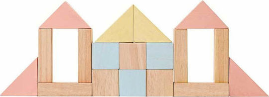 Plan Toys Cuburi De Construit Din Lemn Pentru 2+ Ani 40 Bucăți