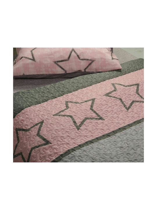 Nef-Nef Homeware Kids Quilt Single Junior Superstar Pink 160x220cm 025237