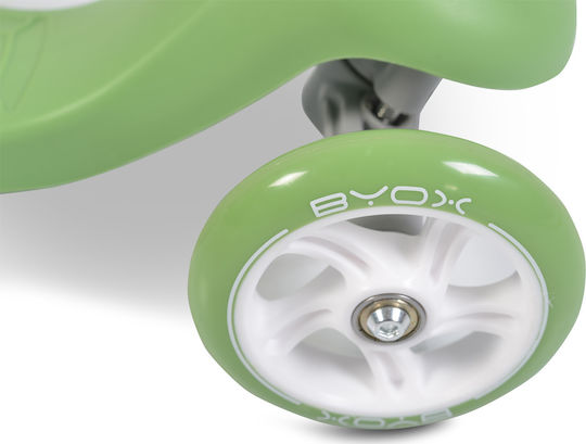 Byox Kids Scooter Tristar 3-Wheel with Seat for 3+ Years Green
