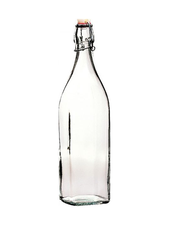 Bormioli Rocco Swing Μπουκάλι Νερού Γυάλινο με Κλιπ Διάφανο 1000ml