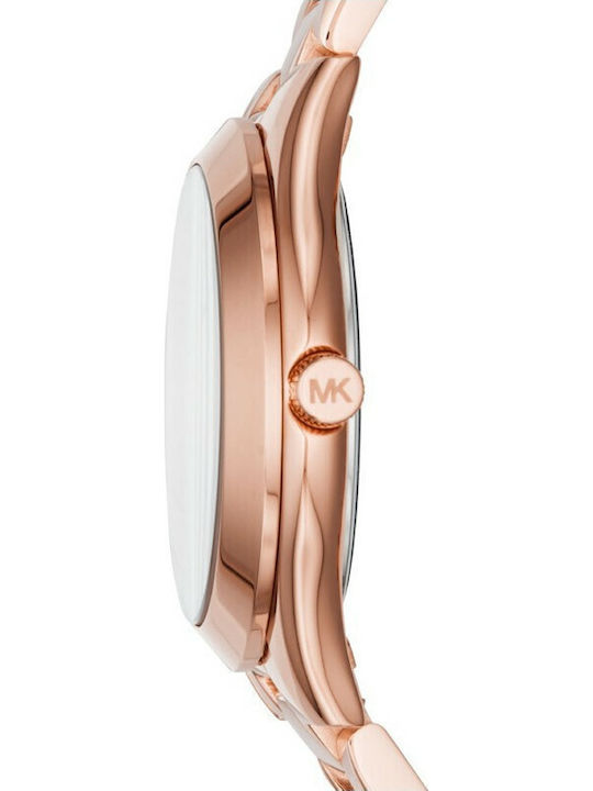 Michael Kors Runway Γυναικείο Ρολόι 33mm Μπαταρίας με Ροζ Χρυσό Μεταλλικό Μπρασελέ