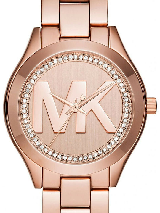 Michael Kors Runway Ρολόι Μπαταρίας με Μεταλλικό Μπρασελέ