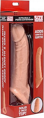 XR Ultra Real Solid Tip Penis Extension 22cm Flesh