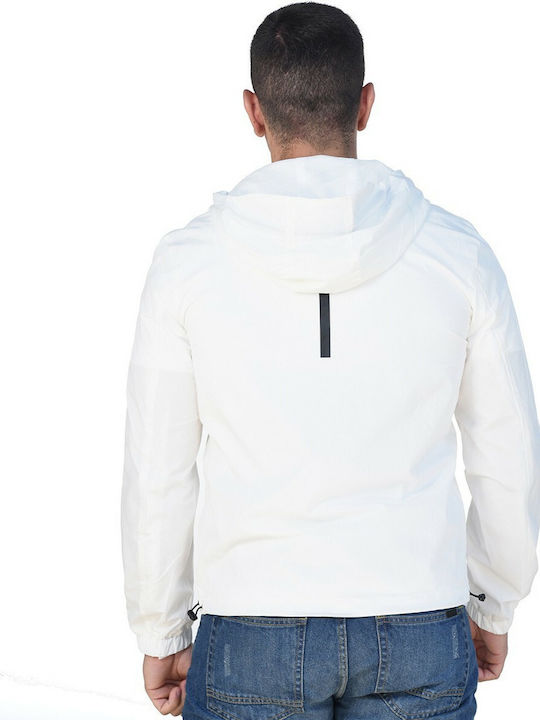 Splendid Herren Jacke Lässig Winddicht Weiß