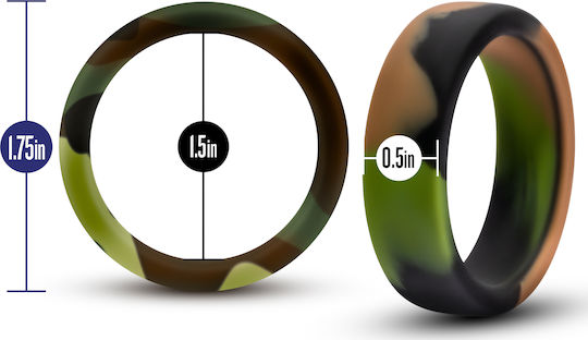 Blush Performance Silicone Camo Cock Ring 3.8cm Green Camouflage