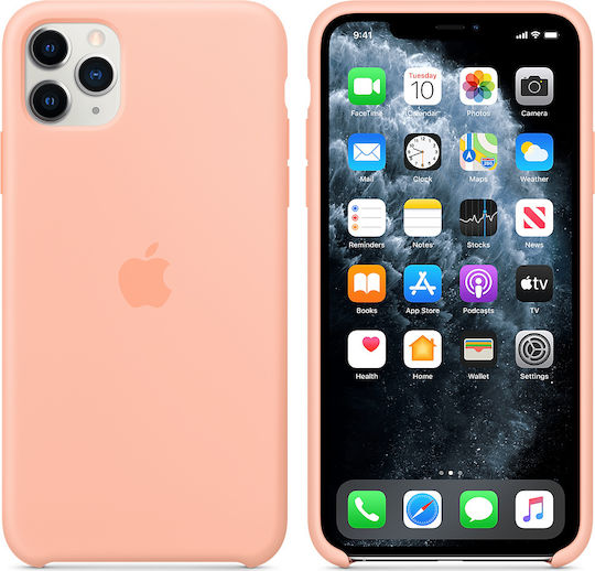 Apple Silicone Case Back Cover Σιλικόνης Ροζ (iPhone 11 Pro Max)