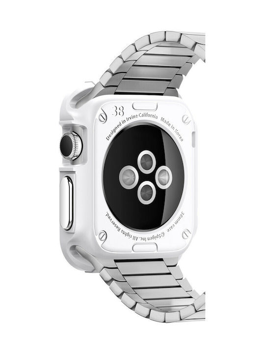 Spigen Rugged Armor Silikonhülle in Weiß Farbe für Apple Watch 38mm