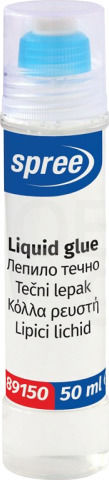 Spree Υγρή Κόλλα Liquid Glue Transparent Bottle για Χαρτί 50ml 2τμχ