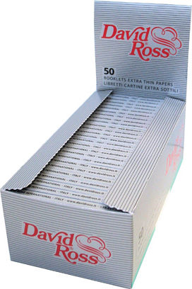 David Ross Silber Zigarettenpapier 50 Blätter 1Stück