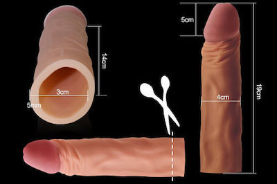 Lovetoy Pleasure X Tender Extensie Penis Bej 18.5cm LV1053