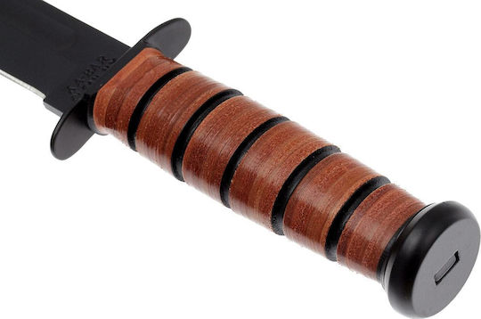 Ka-Bar Full-size USMC Straight Edge Μαχαίρι Πορτοκαλί σε Δερμάτινη Θήκη