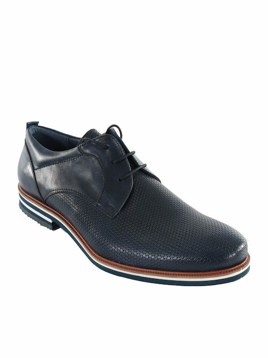 TOM FRANK SCHUHE KRAWATTE MIKRO DESIGN BLAU