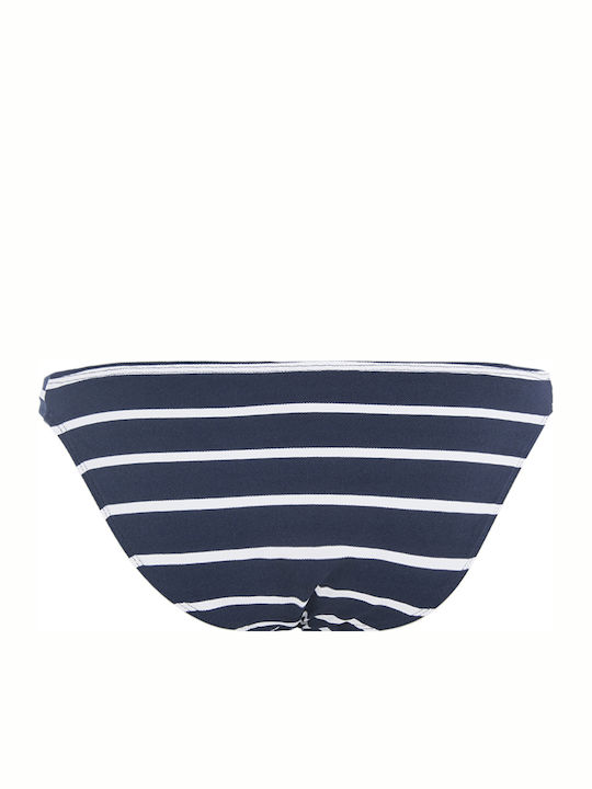 Picot Texturierte Bikinihosen Marineblaue