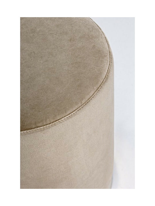 Stool For Living Room Upholstered with Velvet Lucilla Brown 35x35x40cm