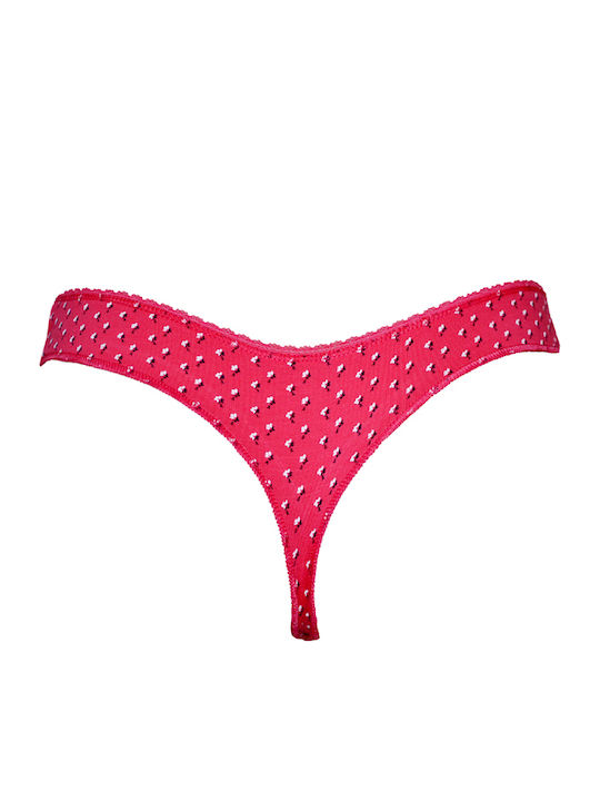 Tanga Lenjerie de damă în culoare coral