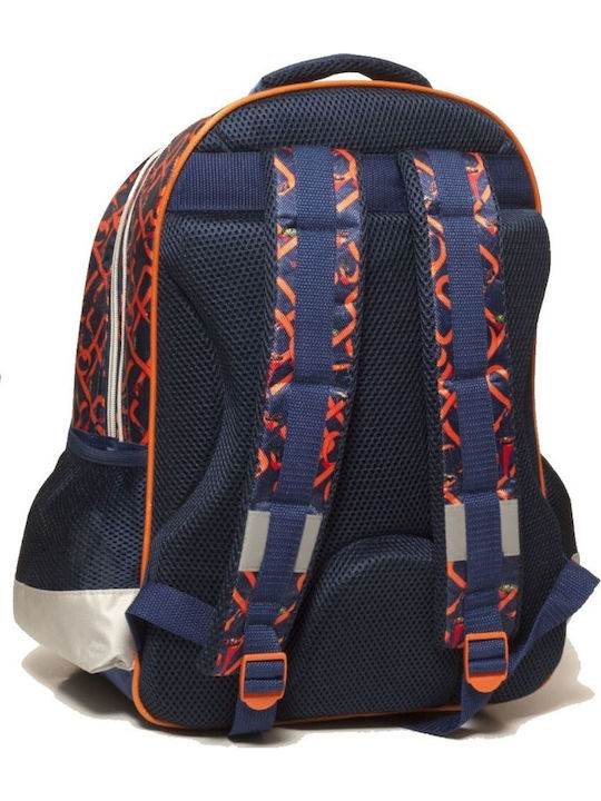 Gim Hot Wheels Thrill School Bag Backpack Kindergarten Multicolour with Water Bottle Holder