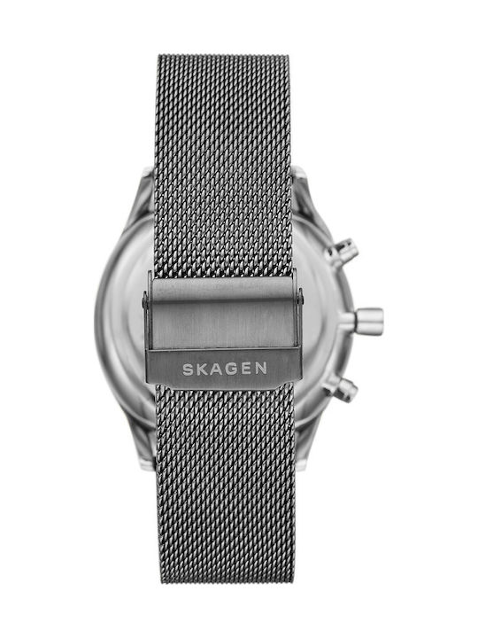 Skagen Holst Мъжки часовник 42мм На батерия Сребърна Метална гривна