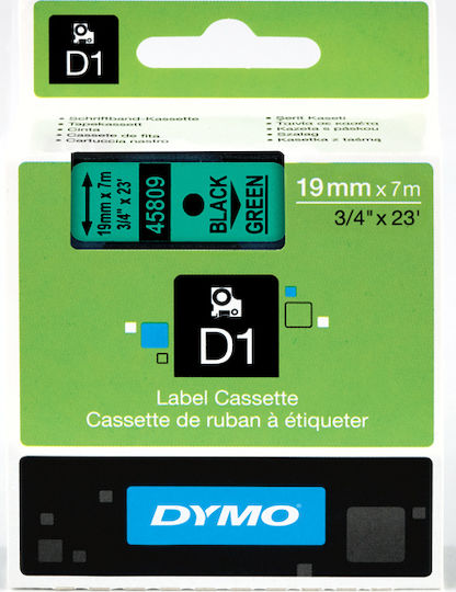 Dymo 45809 Etikettenband 7m x 19mm in Grün Farbe 1Stück