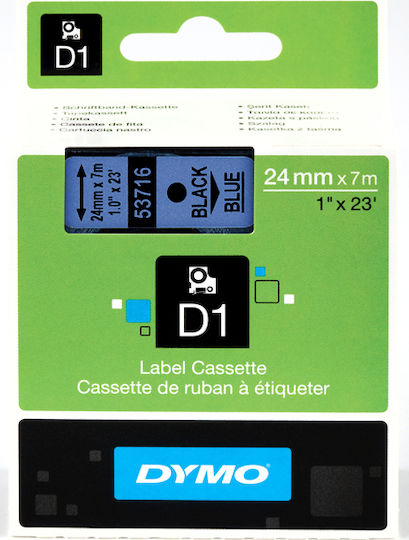 Dymo 53716 Етикетна Лента 7м x 24мм в Син Цвят Съвместима с Dymo D1