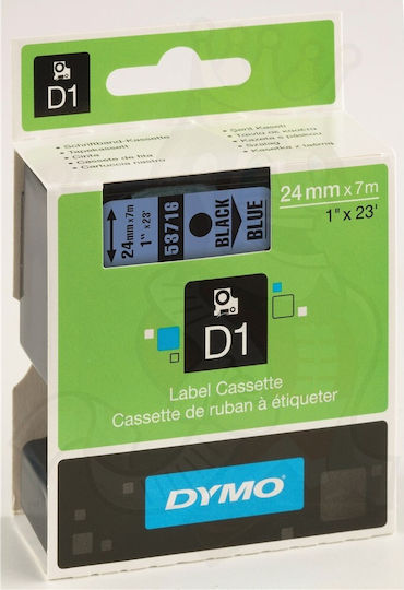 Dymo 53716 Етикетна Лента 7м x 24мм в Син Цвят Съвместима с Dymo D1