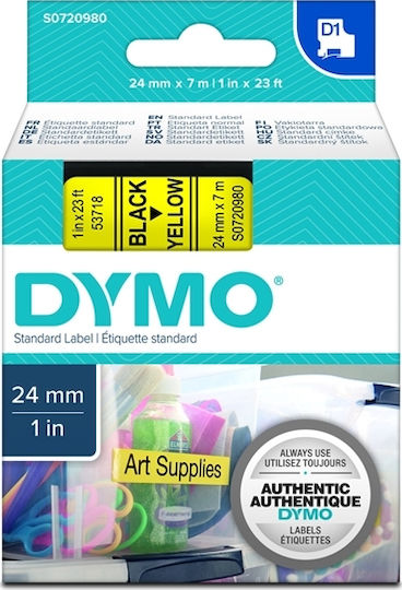 Dymo 53717 Ταινία Ετικετογράφου 7m x 24mm σε Κόκκινο Χρώμα Συμβατή με Dymo D1