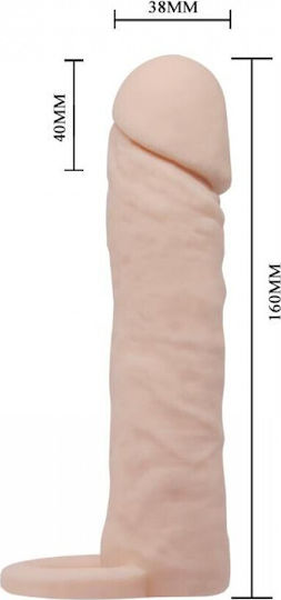 Baile Realistic Penis Sleeve Medium Προέκταση Πέους Flesh 16cm
