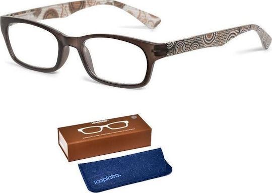 Looplabb Vertigo LL05Α Damen Lesebrille +3.00 in Braun Farbe