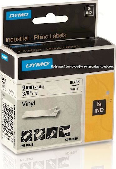 Dymo Label Maker Tape 5.5m x 24mm in White Colour Compatible Series with Dymo Rhino/IND