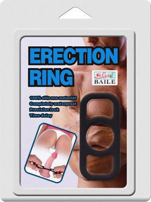 Baile Stretchy Silicone Cock Ring Cock Ring Cock Silicon Negru