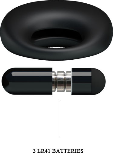 Pretty Love Trap Silicone Vibrating Cockring Вибриращ Пръстен Петел Силикон Черен BI-210140
