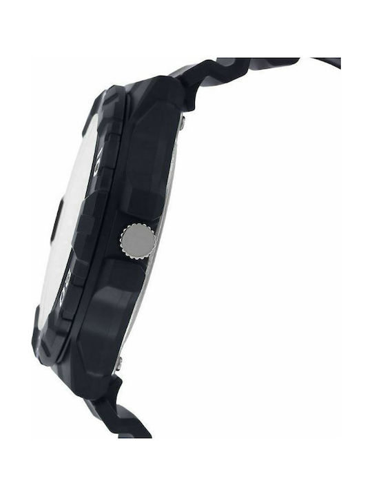 Casio Collection Uhr Batterie mit Schwarz Kautschukarmband