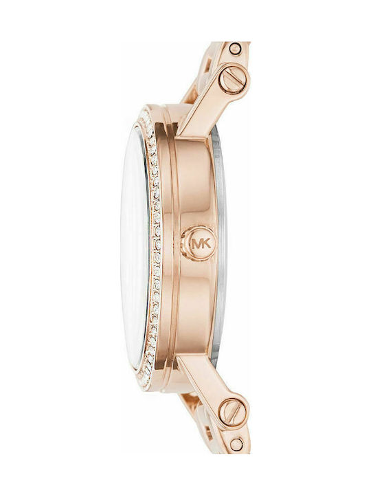 Michael Kors Norie Watch with Pink Gold Metal Bracelet