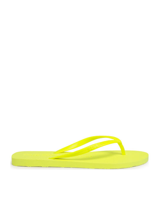 Superdry Super Sleek Fluro Frauen Flip Flops in Gelb Farbe