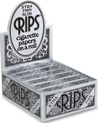 Rips Black Xtra Thin Slim Ролка за свиване на цигари Extra Slim с Тръбички 5м 1бр