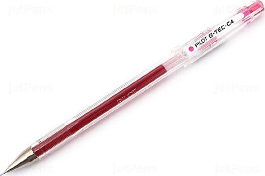 Pilot G-Tec-C4 Pen Gel 0.4mm Pink with Pink Ink 12pcs