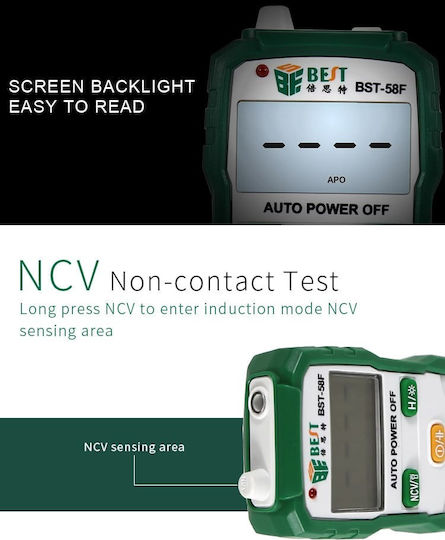 Best BST-58F Digital Multimeter with AC / DC / Temperature Measurement