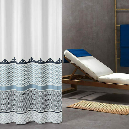 Sealskin Marrakech Κουρτίνα Μπάνιου Υφασμάτινη 180x200 cm Γαλάζια