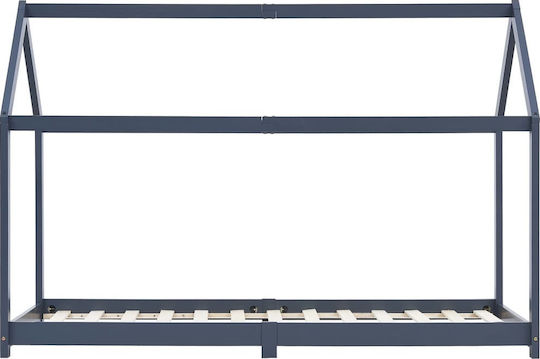 House Kinderbett Montessori Einzeln Gray für Matratze 90x200cm