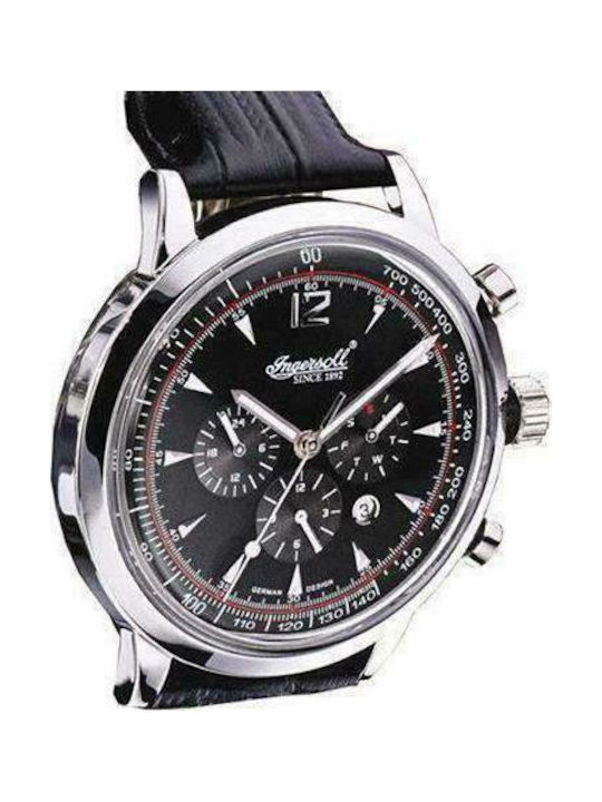 Ingersoll Watch Automatic with Black Leather Strap