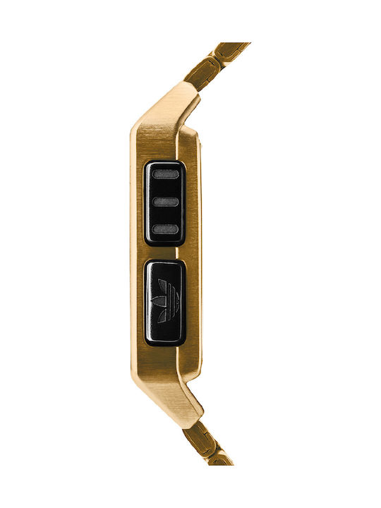 Adidas Archive M1 Ψηφιακό Ρολόι Μπαταρίας με Μεταλλικό Μπρασελέ σε Χρυσό χρώμα