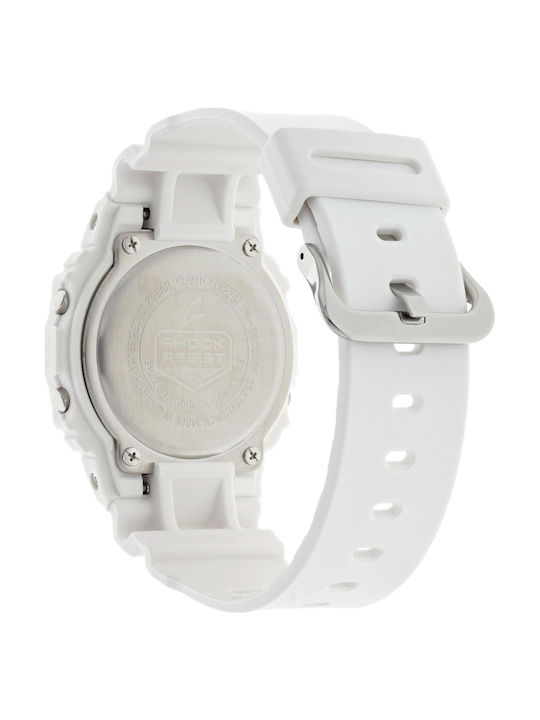 Casio G-shock Digital Herrenuhr 42.8mm Chronograph Batterie mit Weiß Kautschukarmband