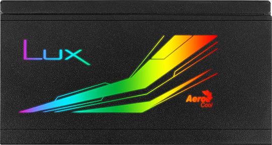 Aerocool LUX RGB 650W Black Computer Power Supply Full Wired 80 Plus Bronze