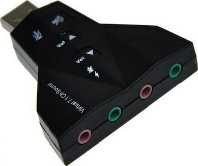 Virtual Channel 7.1 External USB 7.1 Sound Card