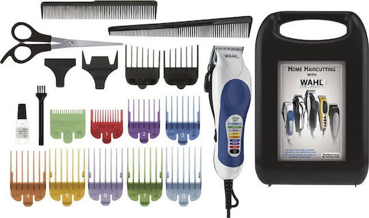 Wahl Professional Color Pro Επαγγελματικό Σετ Κουρευτικής Μηχανής Ρεύματος White/Blue 79300-1616