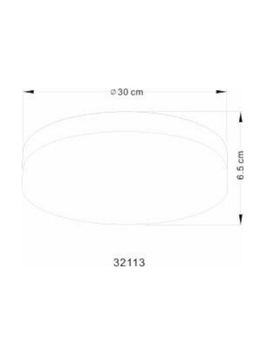 Globo Lighting Vranos Plafonieră de Exterior E27 în Culoare Argintiu 32113