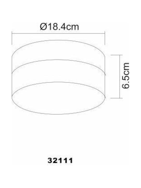 Globo Lighting Vranos Plafonieră de Exterior E27 în Culoare Alb 32111