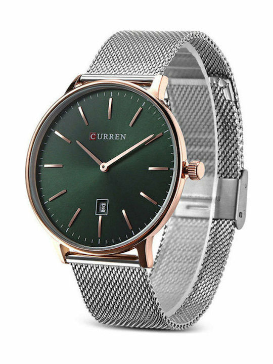 Curren Men's Watch 41mm Battery with Metal Bracelet Green